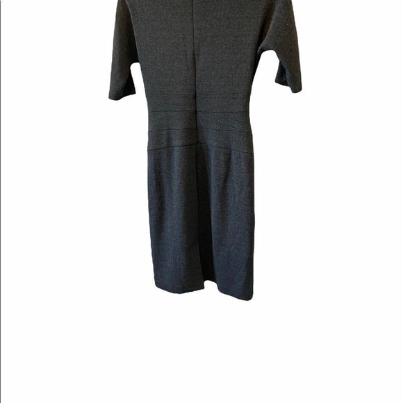 BANANA REPUBLIC Grey Tweed Scoop Neck Shift Dress - Picture 2 of 9